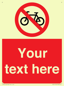 Custom No Cycling Sign